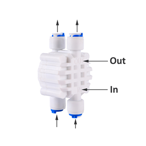 1/4&quot; 3/8&quot; OD Tube Water Purifier Connector Pipe Pressure Reducing Regulator Valve 2 or 4 Way Flow <strong>Control</strong> Quick Fitting - Product Image 2