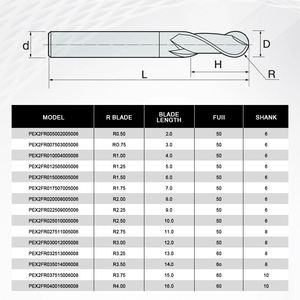 DOHRE CNC Steel karbür kesici aracı Tungsten topu burun çelik için freze kesicisi End Mill - Product Image 3