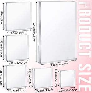 6 шт., прозрачные прямоугольные акриловые блоки - Product Image 2