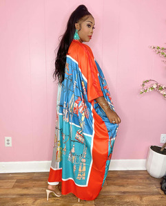 Bohemian Retro Cardigan <strong>Kimono</strong> Long Sleeve Beach Kaftan Coverups - Product Image 2