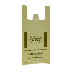 ถุงเสื้อยืด HDPE สำหรับซูเปอร์มาร์เก็ตช้อปปิ้งบูติกถุงเสื้อกั๊กความจุขนาดใหญ่มีให้เลือกหลายขนาดสีและโลโก้ - Product Image 1