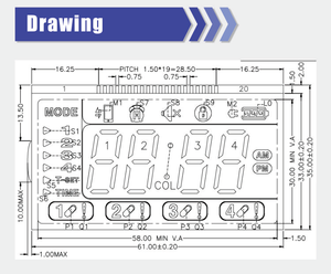 Fabbrica a buon mercato monocromatico modulo Lcd personalizzato segmento Lcd Display con Tn Htn Stn Fstn Va schermo - Product Image 6