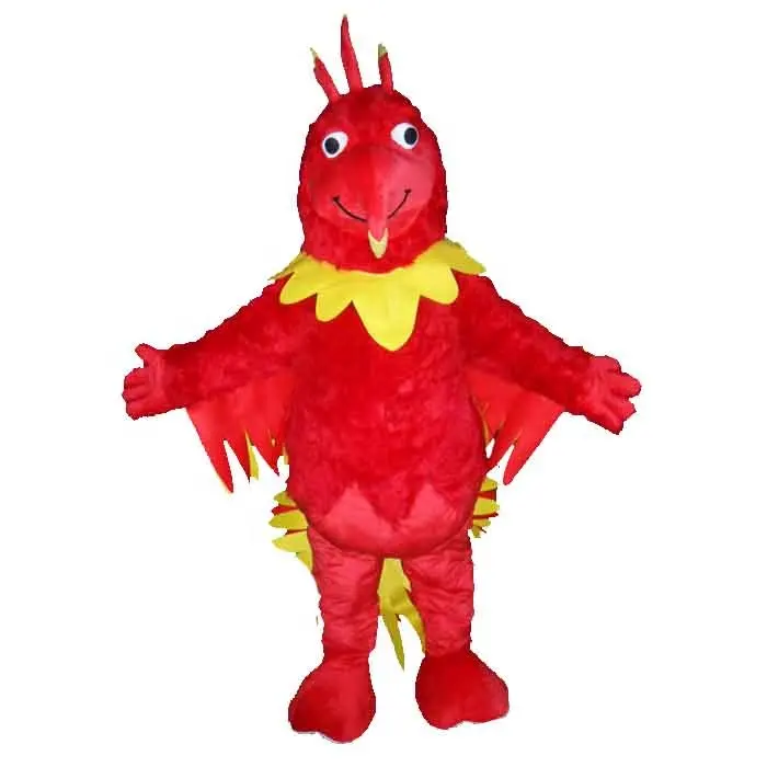 Disfraz de Mascota de pájaro Fénix rojo para Halloween, personalizado, CE