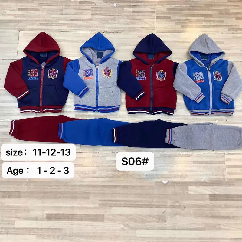 Warm Children Athletic Clothing Children's garment tracksuit for boys with 2 pcs Set cheap clothes