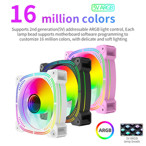 Lovingcool 120mm RGB LEDライトシャーシクーラーファンコンピュータケースデスクトップ120mm CPUファンRGBコンピュータ冷却 - Product Image 4
