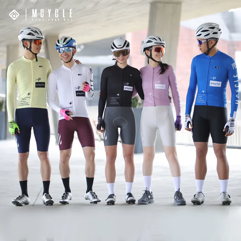 Mccycle, venta al por mayor, ropa de ciclismo, cómoda camiseta de bicicleta de montaña, manga larga, equipo profesional, camiseta de ciclismo personalizada para mujer