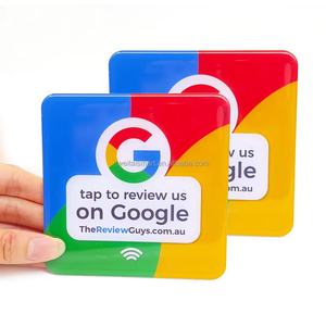 The Most Popular 120x120mm <strong>RFID</strong> Acrylic <strong>Epoxy</strong> <strong>Card</strong> with Ultralight-C Google Review <strong>Card</strong> NFC Plates for Restaurant Window