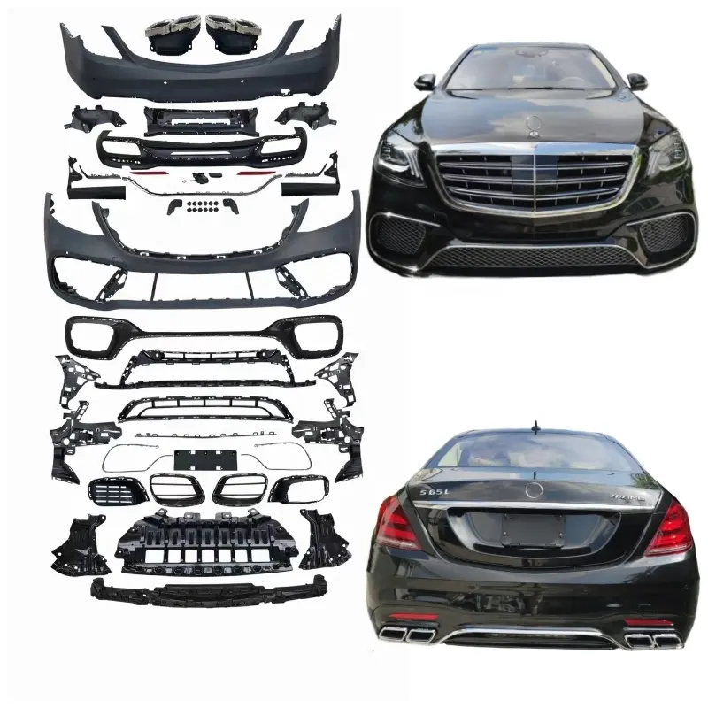 Fabriek 222 Auto Bumpers Voor Mercedes 2014 W 222 S-Klasse Upgrade S63 Amg S65 Amg Body Kit Auto Grille Koplampen Achterlichten