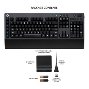 Logitech-Teclado mecánico inalámbrico G613, velocidad de luz, 2,4 Ghz, antiinterferencias, 6 programables, Logitech G613 - Product Image 3