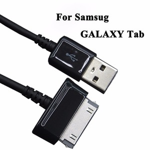 1M 3ft USB veri eşleştirme şarj kablosu Samsung için şarj kablosu Galaxy Tab 2 3 N8000 P1000 P7500 P6200 P3100 siyah - Product Image 1