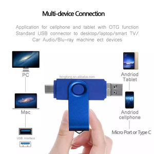 3 in 1 OTG USB แฟลชไดรฟ์3.0 3.1สำหรับแอนดรอยด์ชนิด C Type-C USB แฟลชดิสก์โลหะ pendirve 128GB 64GB โรงงาน - Product Image 3
