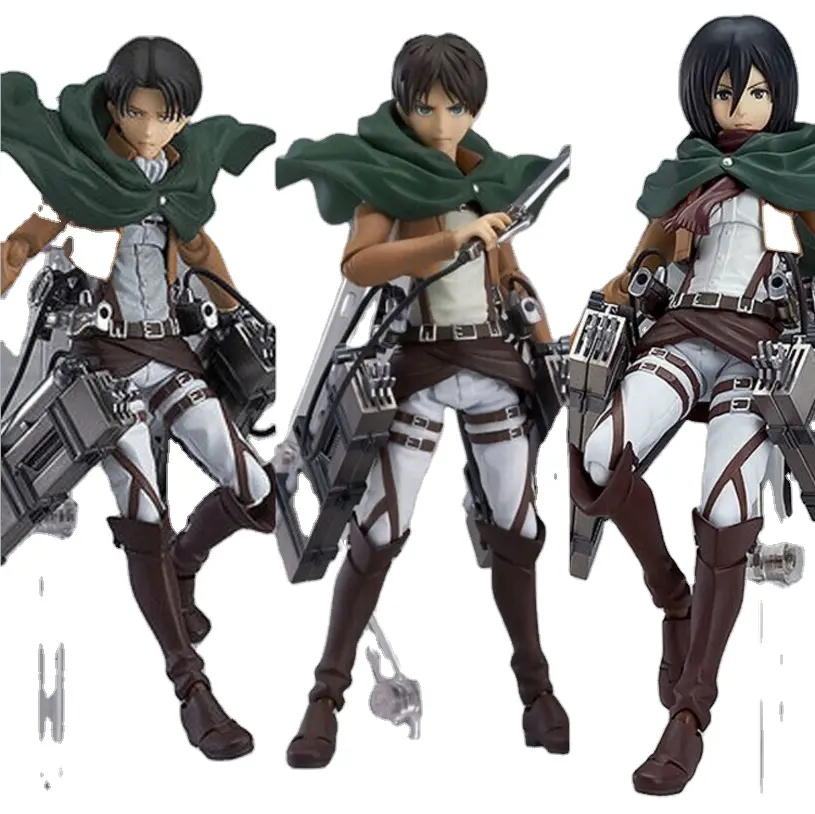 Anime Attack On Titan Eren and Mikasa-Ackerman Activity Figures Levi-Ackerman Multi-Part Articulated Action Figure Toys & Gifts