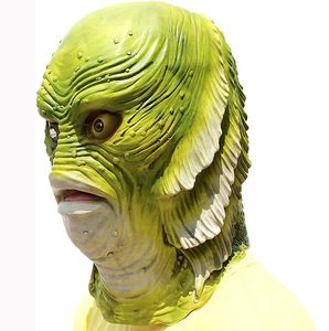 สระสีดําคอสเพลย์เครื่องแต่งกายหน้ากากน้ํายางแปลกปลามอนสเตอร์เต็มหัวเปลี่ยนหน้ากากฮาโลวีนสําหรับปาร์ตี้หน้ากาก - Product Image 4