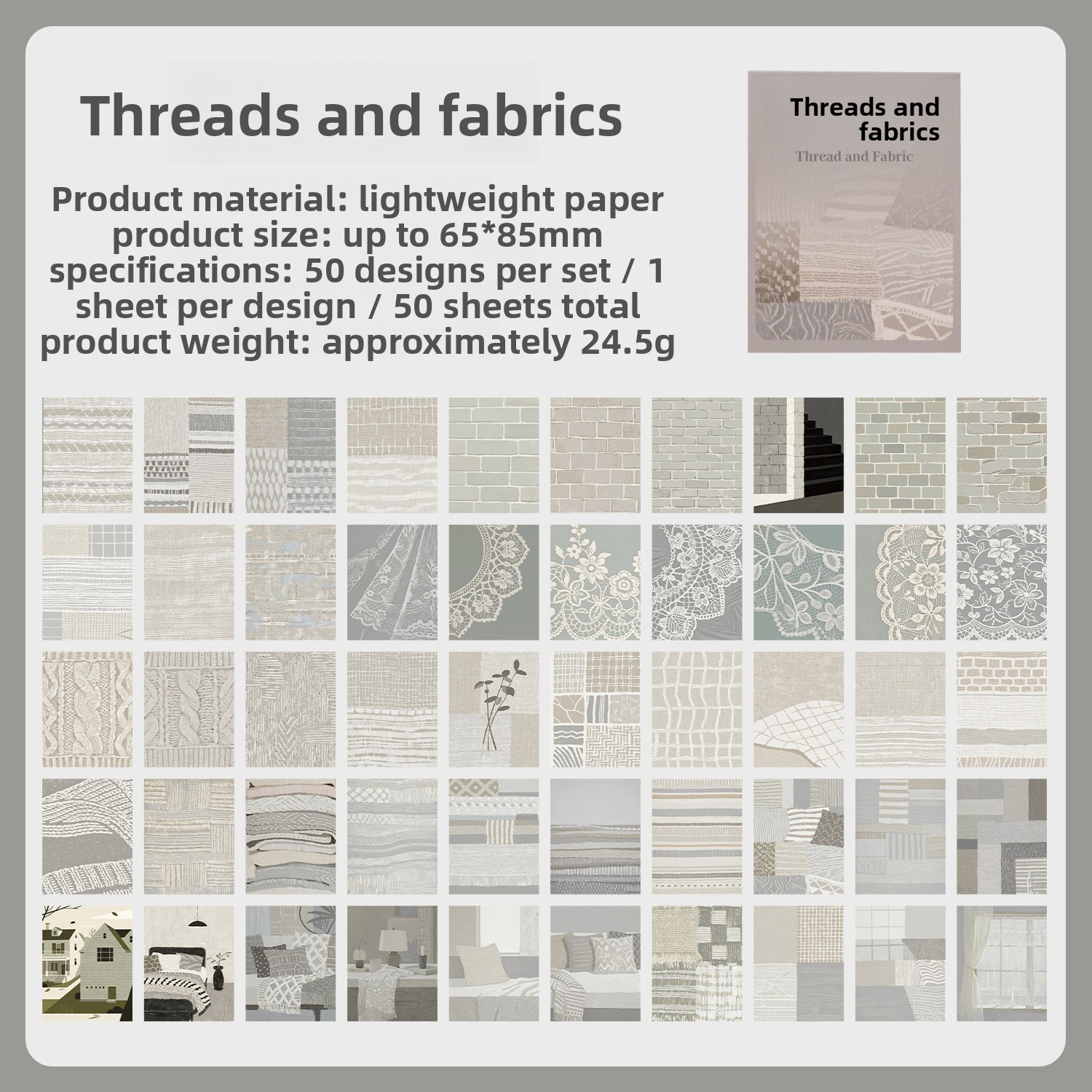 D Threads and Fabrics - Gris