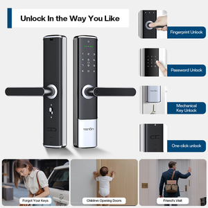 TuyaアルミニウムBluetoothスマート電子デジタルドアロック指紋付きキーレスエントリートルコ - Product Image 2