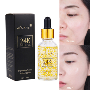 Siero viso in oro 24 carati all'ingrosso con etichetta privata per siero viso sbiancante siero oro 24 carati idratante profondo di alta qualità 30ML