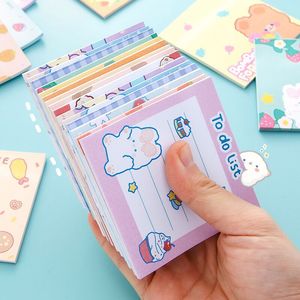 Bloque de papel Nota Cubo Memo Creativo Diy Página de dibujos animados Diario escolar Escribir notas Juego de regalo Nota adhesiva