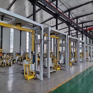 Alta posição politina semi automática fertilizante paletizador para baterias camada alto nível paletizador máquina linha de produção