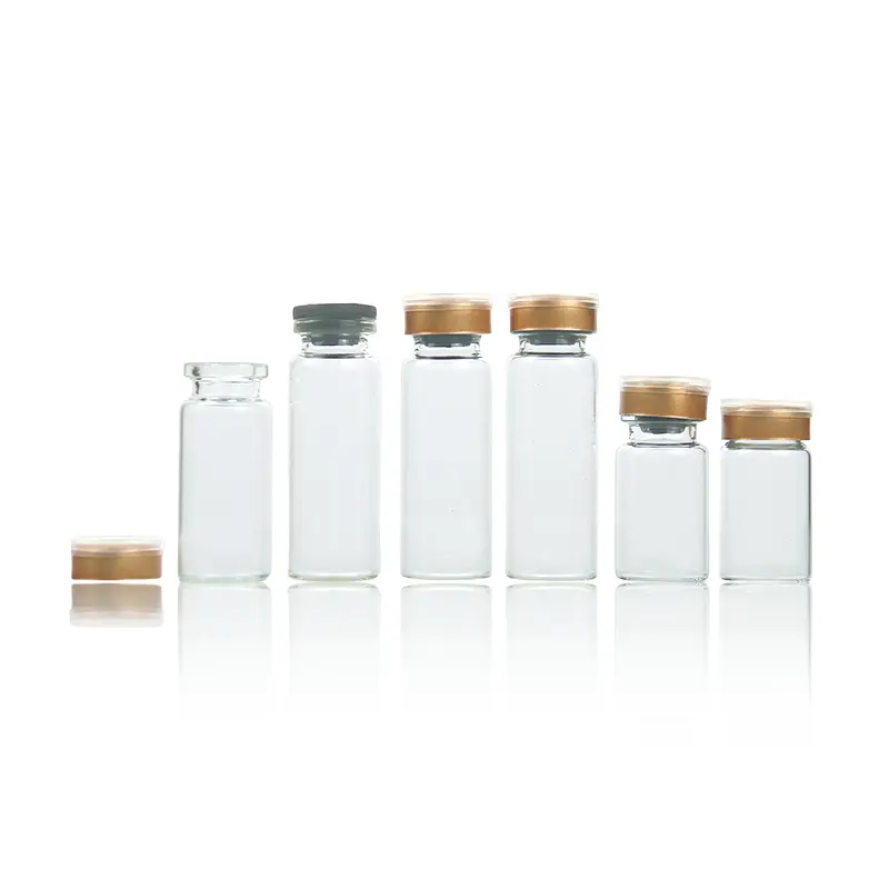 3ml 5ml 10ml 20ml Cosmético transparente Polvo liofilizado Penicilina Frascos de inyección farmacéutica Ampolla de esencia Botellas de vidrio