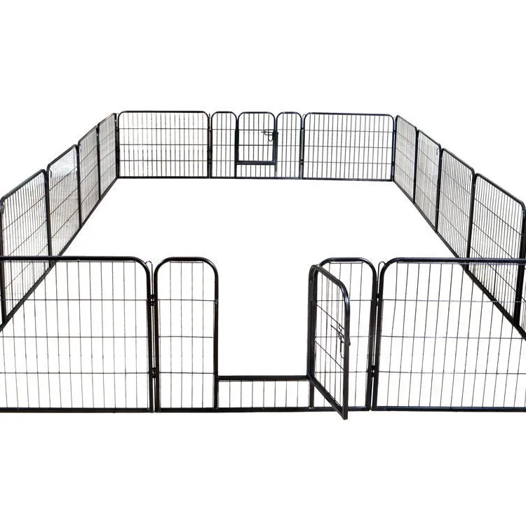 Büyük 16 paneller evcil köpek Metal egzersiz bariyer çit oyun parkı kulübesi Yard yeni