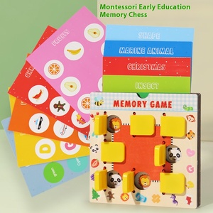 CE Montessori Wooden Tabletop Memory <strong>Challenge</strong> Flip Chess Set Kids Family Interactive Educational Logical Thinking <strong>Matching</strong> Toy - Product Image 2