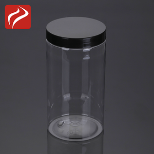 1L großes zylindrisches PET-Glas aus klarem Kunststoff Lebensmittel verpackung Recycelbares Glas