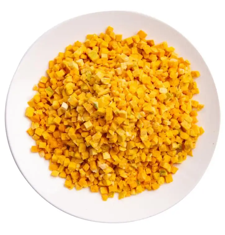 Snack per animali domestici essiccati di verdure liofilizzate senza additivi piselli di zucca a dadini liofilizzati carote di mais Broccoli