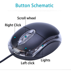Personalizzato di fabbrica a buon mercato ufficio 3D Mouse ottico luci a LED ergonomico Mini filo Mouse USB per Computer portatile PC - Product Image 3