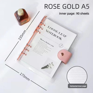 Simple Transparent Good-<strong>looking</strong> Student Pvc Transparent <strong>Shell</strong> 6-hole Loose Spiral Notebook Removable B5 Notebook A5 Diary - Product Image 6