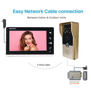Videoportero de puerta de 4 cables, cámara impermeable IP65, 7 pulgadas, sistema de vídeo intercomunicador para seguridad del hogar, diseño más vendido - Product Image 3