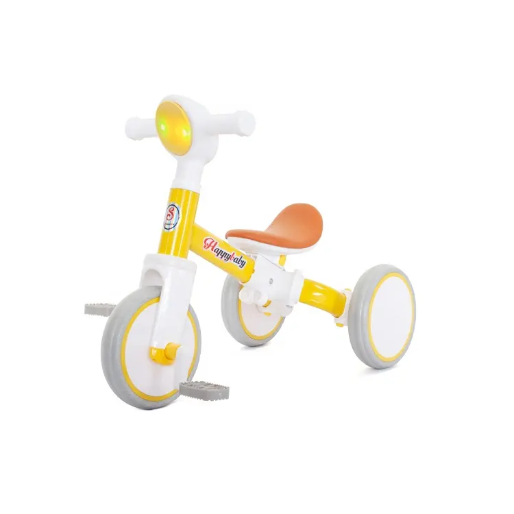 دراجة ثلاثية العجلات بدواسة للأطفال الأفضل مبيعًا في 2024 مع توازن جرار وموسيقى وإضاءة وعجلات كبيرة