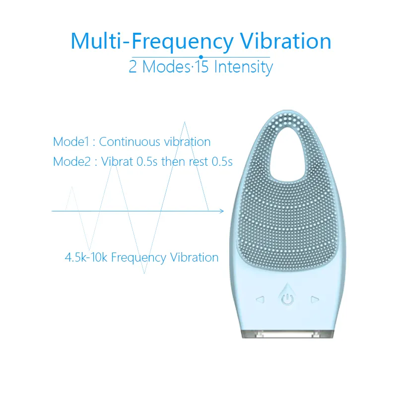 Latest Electric Rechargeable Facial Deep Cleansing Brush Exfoliating Silicone Face Cleanser Brush