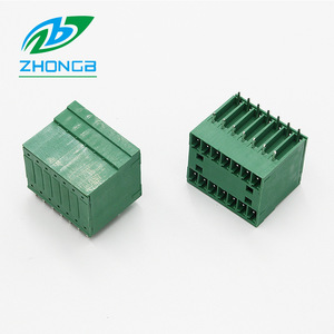 Zhongbo Factory Direct Plug-In <strong>Terminal</strong> <strong>Blocks</strong> 15Edgvh <strong>Spring</strong> <strong>Double</strong> <strong>Layer</strong> 3.81Mm RH3.81Mm Brass Straight Pin Curved <strong>Terminal</strong> - Product Image 4