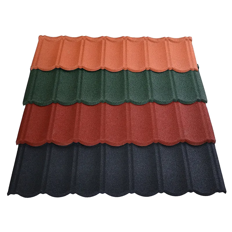 Eco-friendly Roofing Material Factory Price Aluminum Zinc Steel Roofing Sheet Morocco Light Weight Stone Coated Metal Roof Tiles