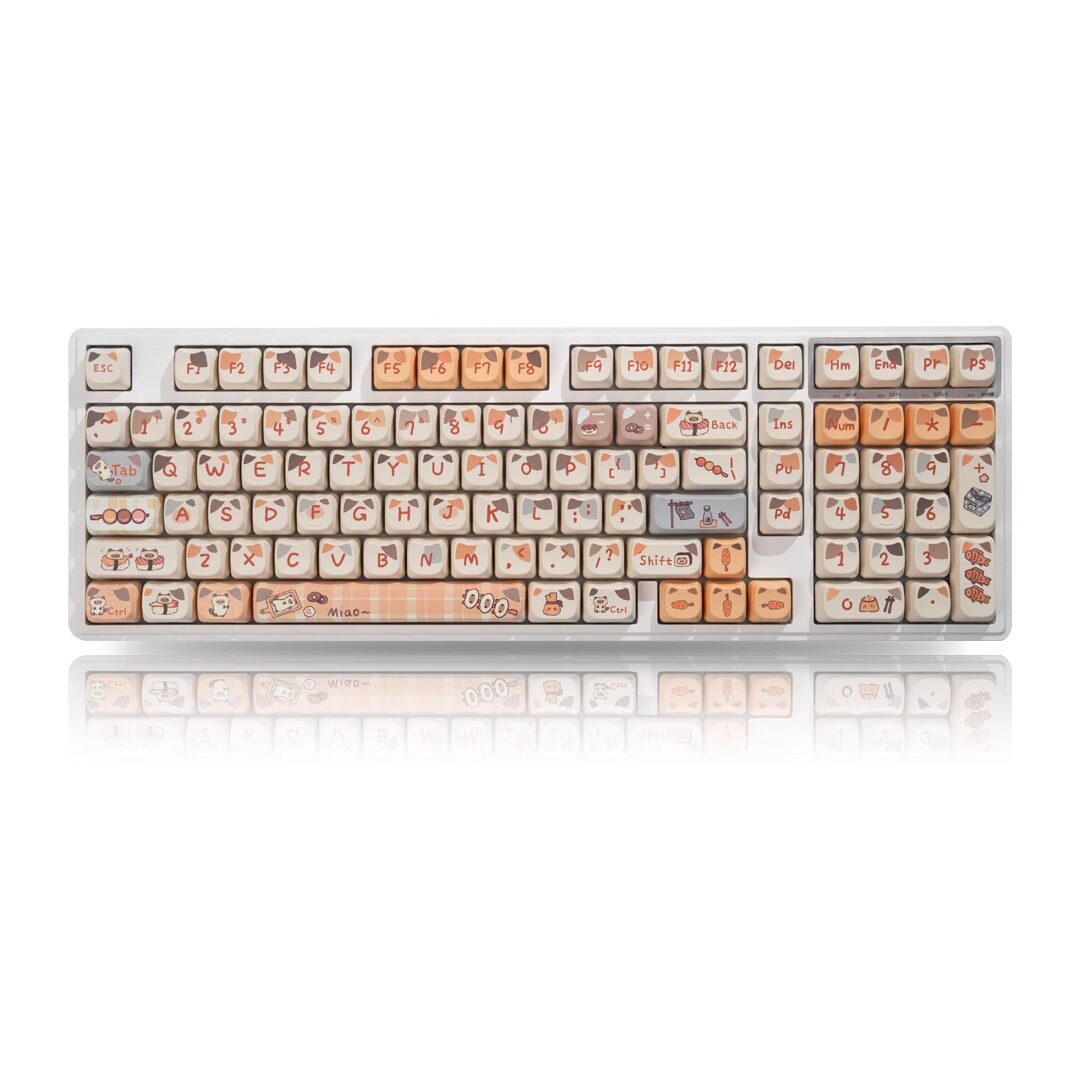 White-YG102 Keyboard+Mao Xianluo Cat Keycaps