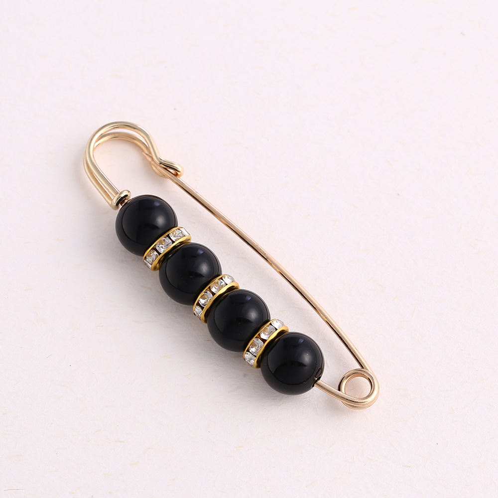Perles noires de 7,5 cm
