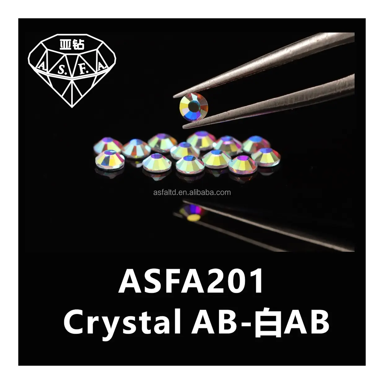 ASFA201 Crystal AB pietre Hot Fix con pietre di buona qualità e strass di alta qualità con buona colla per pietre