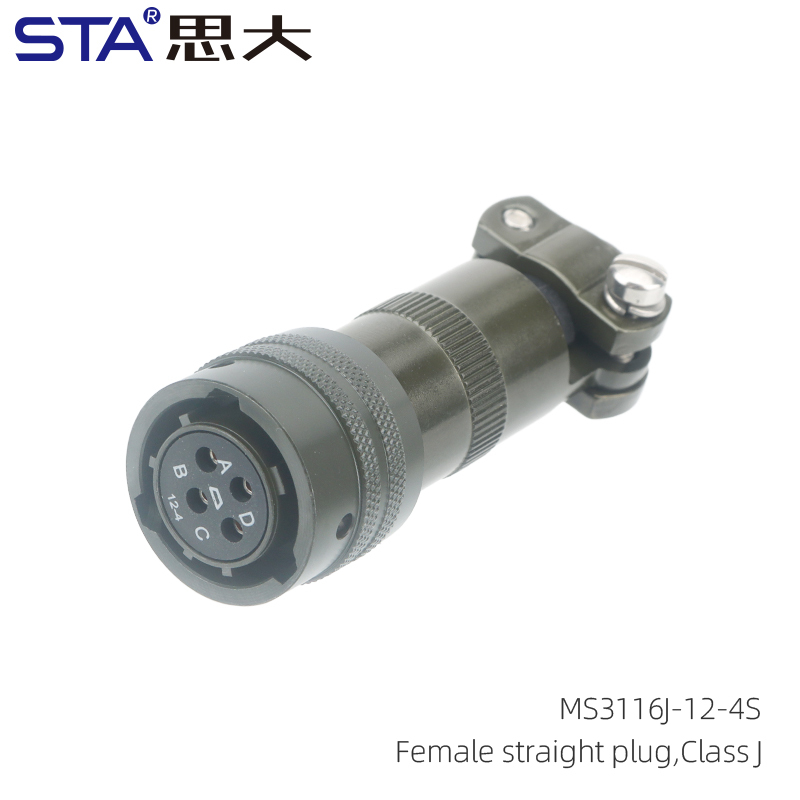 MS3116J-12-4P Conector hembra recto, Clase J