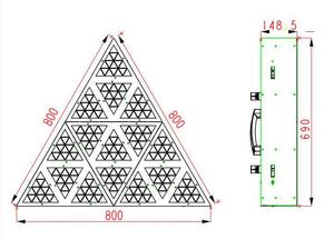 Dj Lights <strong>Led</strong> Club Triangular Prism Shape <strong>Led</strong> Triangular Background matrix Light - Product Image 4