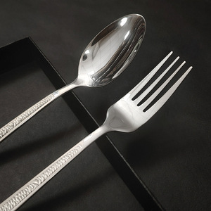 High Grade Stainless Steel Stone Pattern Cutlery Steak Knife Spoon and Fork <strong>Flatware</strong> Gift 3 Pieces Set Modern <strong>Simple</strong> <strong>Style</strong> - Product Image 6