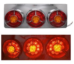 Yüksek kaliteli su geçirmez kırmızı ve sarı sol ve sağ kombinasyon kuyruk işık 24V halojen 3-in-1 yuvarlak kamyon Led kuyruk arka işık - Product Image 2