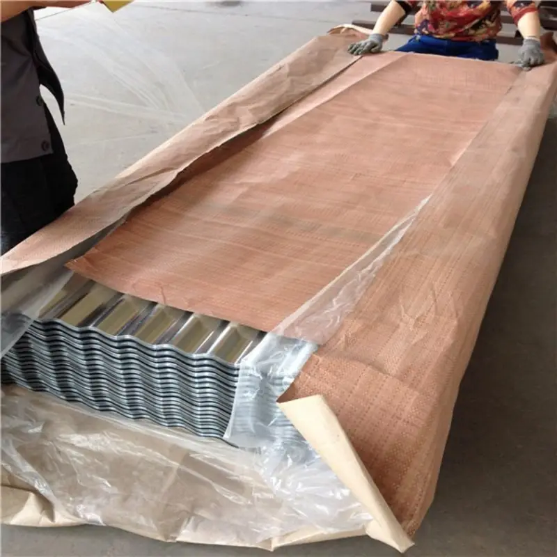 Hot dipped T shape 0.2 to 1.0mm GI GL galvanized steel metal corrugated sheets roofing plate