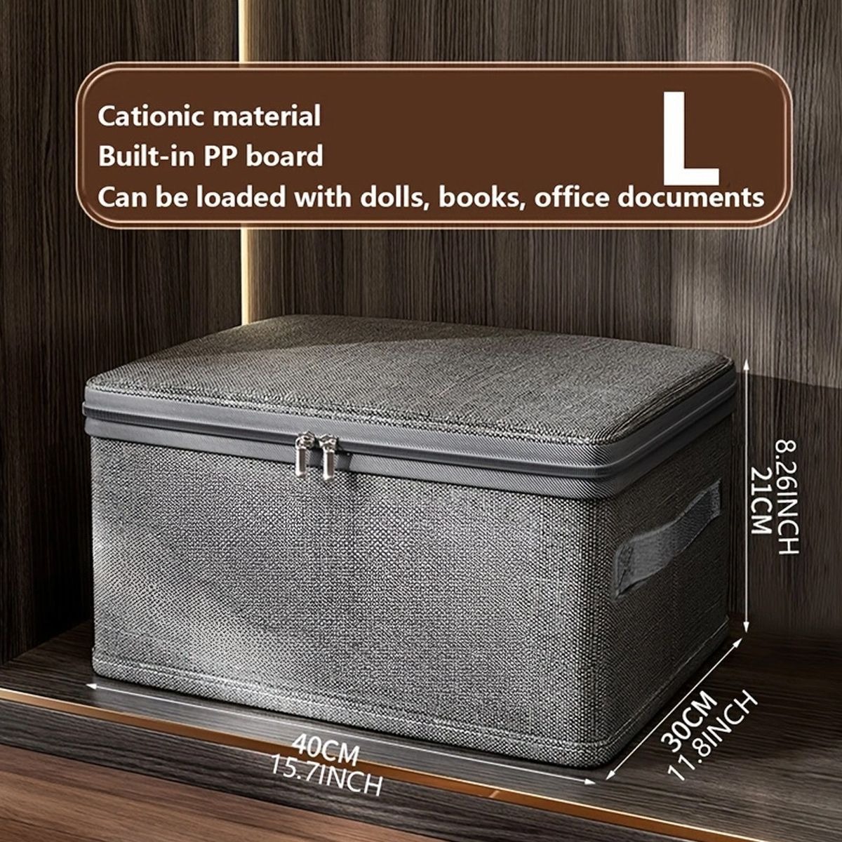 Large cationic size (40*30*21)