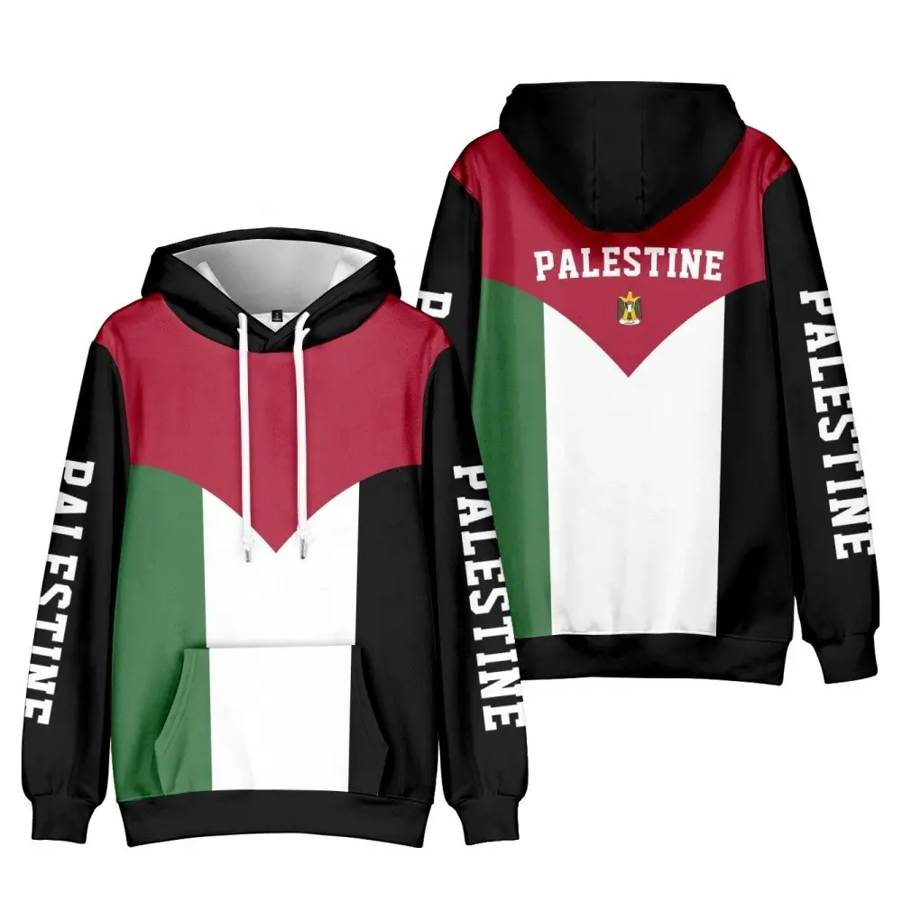 パレスチナの旗製品、パレスチナの綿のフーディースウェットシャツ、高品質の無料のパレスチナの旗のパーカーを持つ男性のためのフーディー