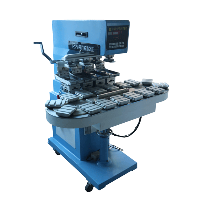 4-Color Semi-Automatic Open Inkwell Pad Printer Machine New Condition for Bottle Caps Gift Logos Tampons Conveyor Paper Printing
