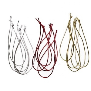 Bucle de cordón elástico metálico/mate para etiquetado colgante personalizado - Product Image 1