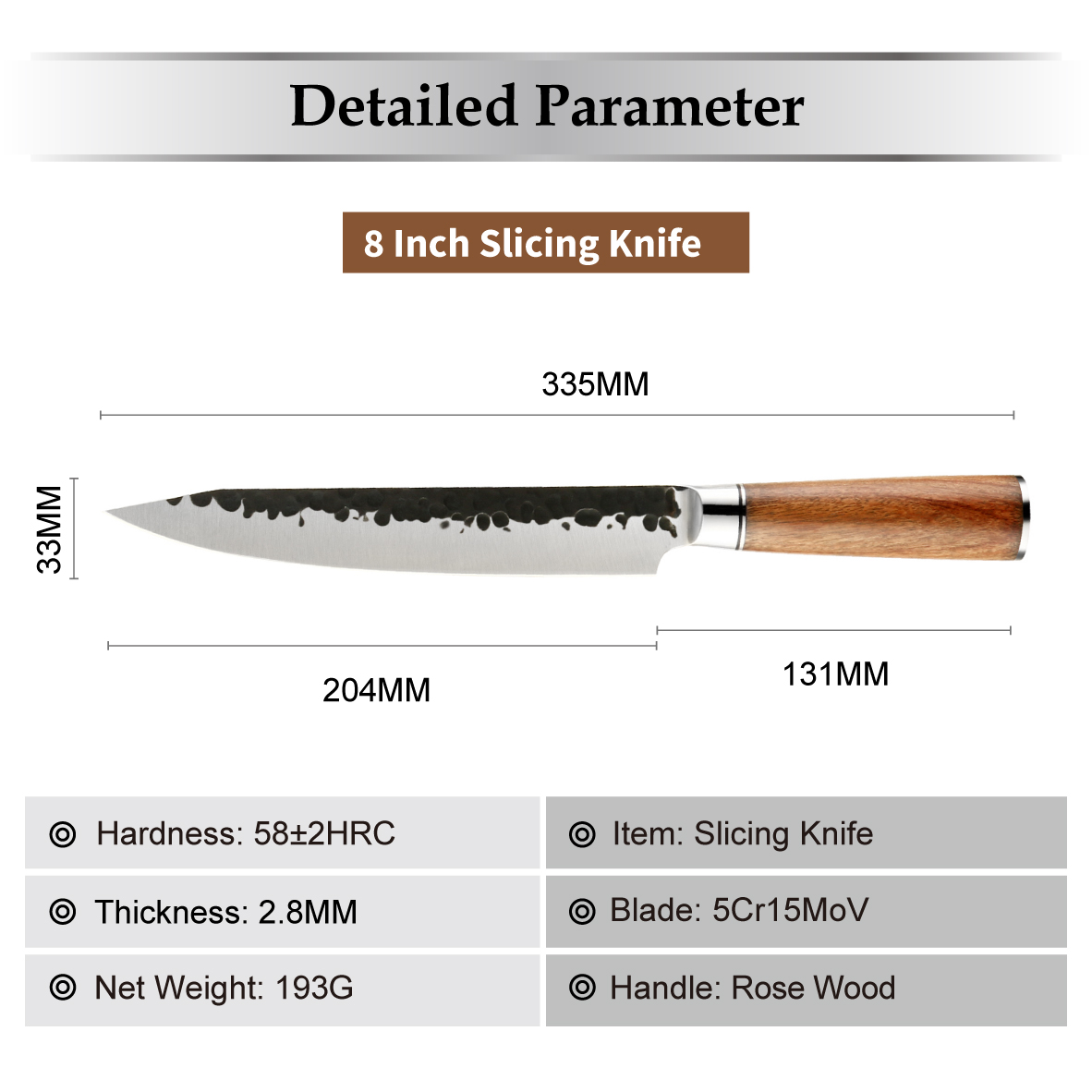 Coltello da 8 pollici per affettare
