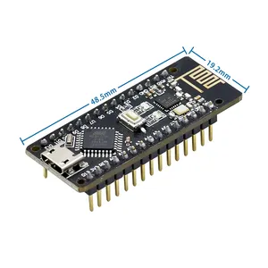 RF-Nano para Arduino Nano V3.0, placa Micro USB Nano ATmega328P QFN32 5V 16M CH340, integrado NRF24L01 + 2,4G inalámbrico