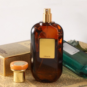 楕円形30ml 50ml 100ml工場カスタムカラフルな空のガラス香水スプレーボトル紙箱包装付き - Product Image 2