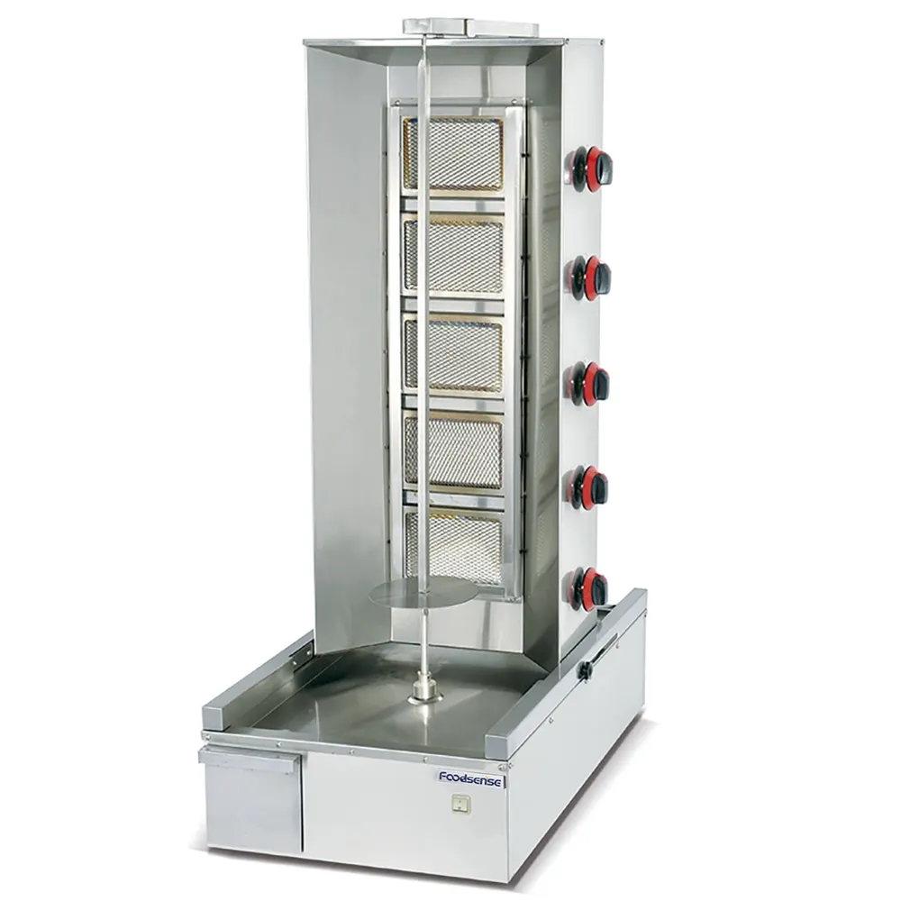 Máquina kabab automática para asar a Gas, máquina de Kebab con 4 quemadores, 2022